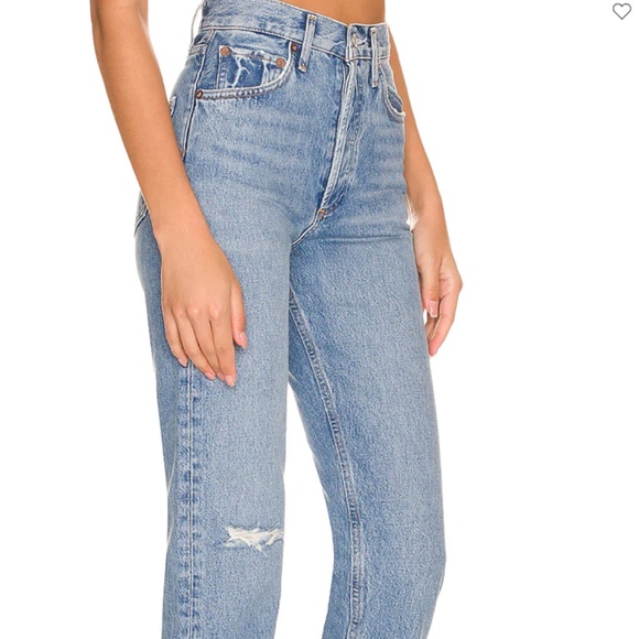 NWT Agolde 90’s Pinch Waist High Rise Jean in Abstract - 31 - Picture 3 of 12